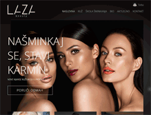 Tablet Screenshot of lazamakeup.com